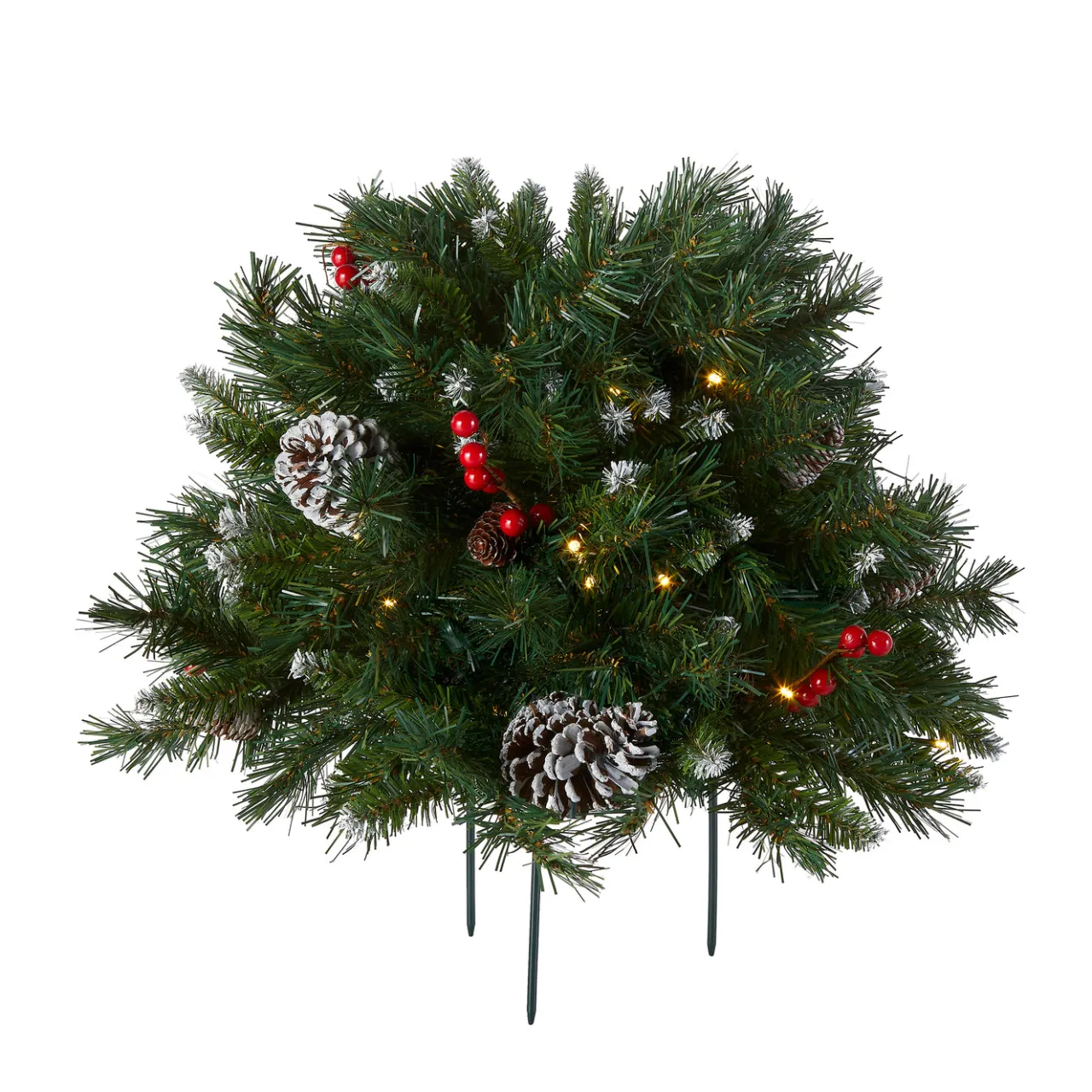 Sale National Tree Company 18 in. Pre-Lit Frosted Berry Urn Filler with LED Lights