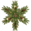 Outlet National Tree Company 32 in. Pre-Lit Glittery Gold Dunhill Fir Snowflake with LED Lights