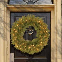 Clearance National Tree Company 30 in. Pre-Lit Norwood Fir Wreath with Twinkly LED Lights