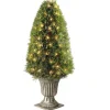 Outlet National Tree Company 48 in. Pre-Lit Upright Juniper Topiary