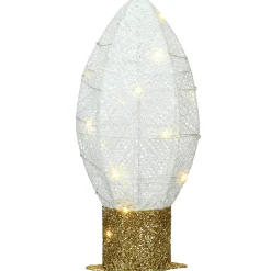 Best National Tree Company 20 in. Pre-Lit White Christmas Light Bulb Decoration