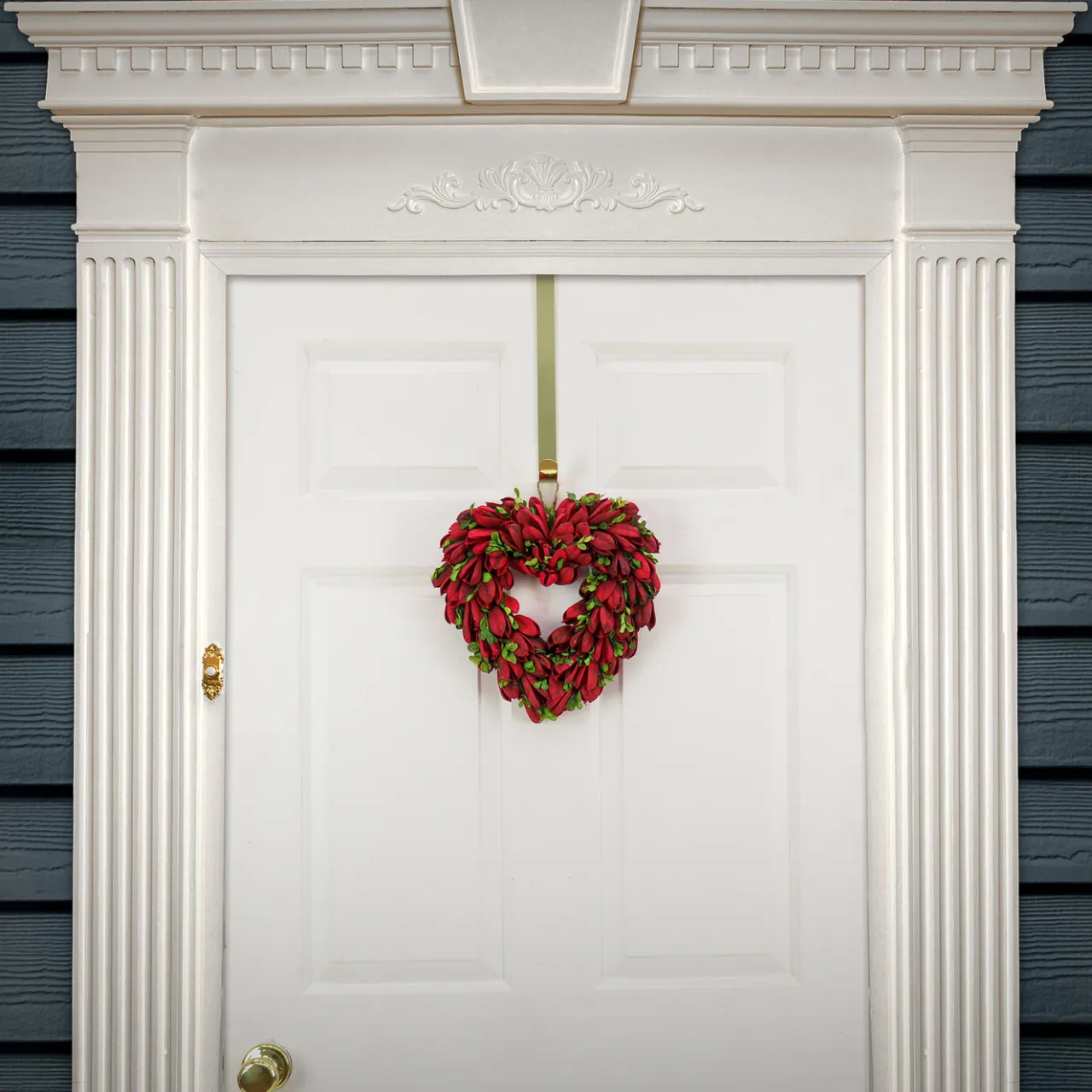 Sale National Tree Company 12 in. Red Petals and Leaves Floral Valentine’s Heart