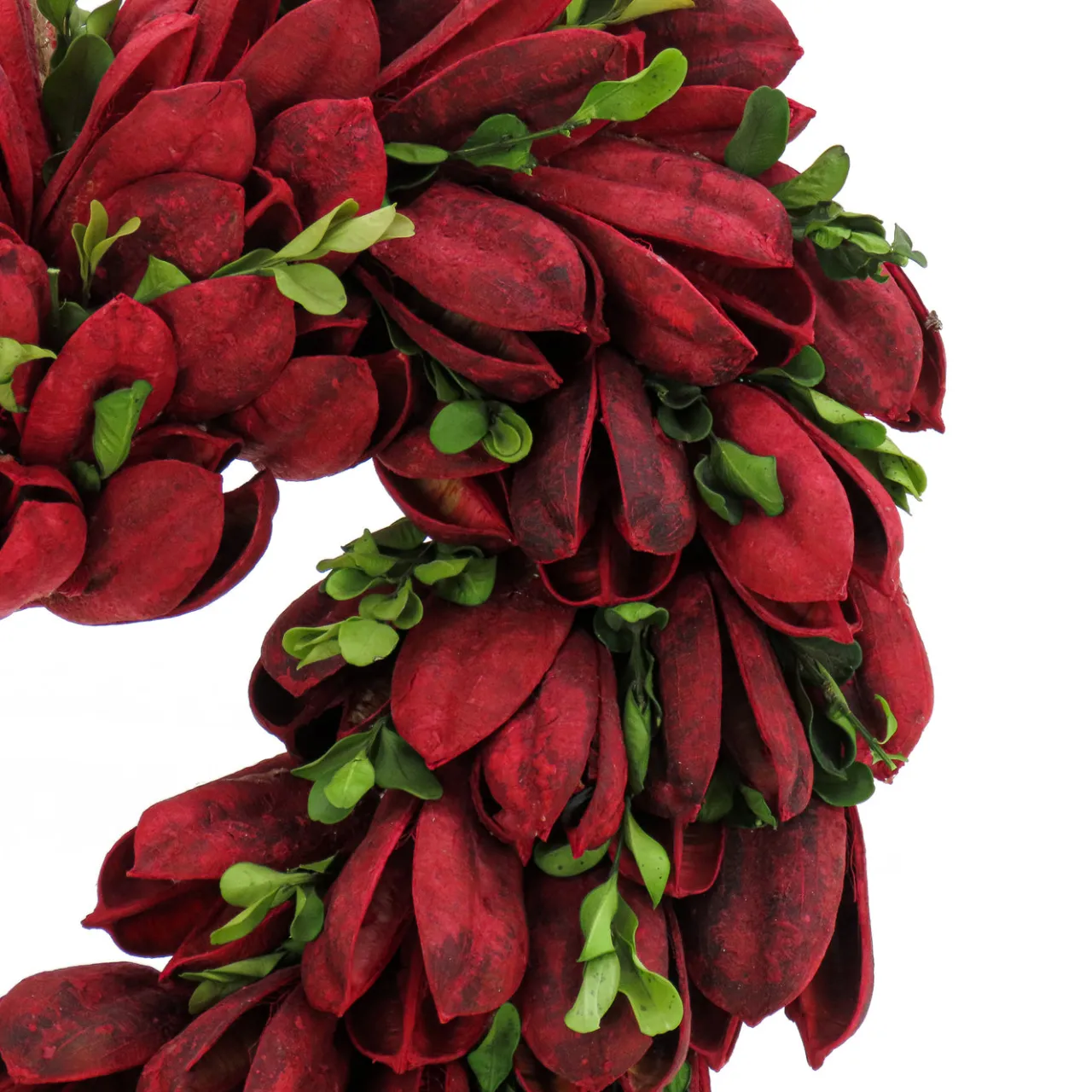 Sale National Tree Company 12 in. Red Petals and Leaves Floral Valentine’s Heart