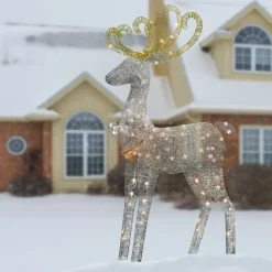 Sale National Tree Company 60 in. Reindeer Decoration with Clear Lights
