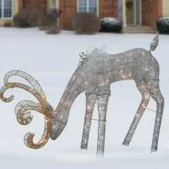 Best National Tree Company 28 in. Reindeer Decoration with LED Lights