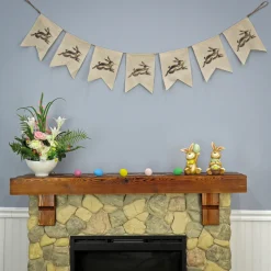 Outlet National Tree Company 70 in. Running Easter Bunnies Hanging Banner Decoration