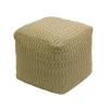 New National Tree Company 16 in. Sand Hand Woven Pouf Ottoman