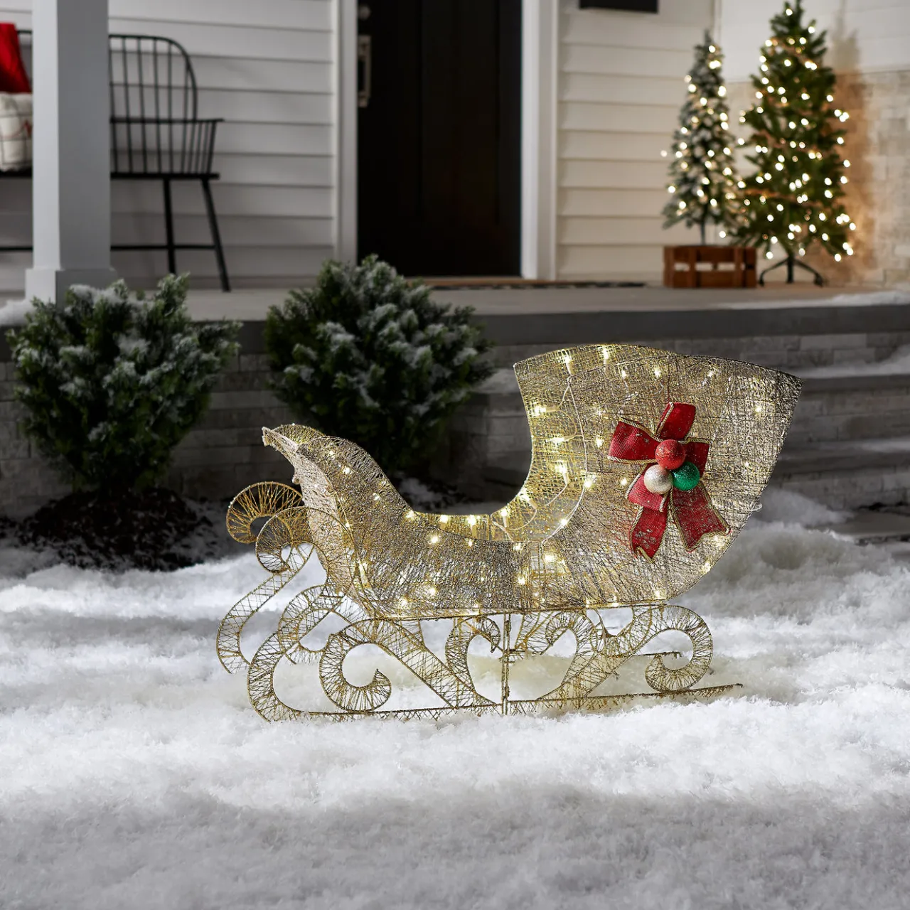Sale National Tree Company 38 in. Santas Sleigh with LED Lights
