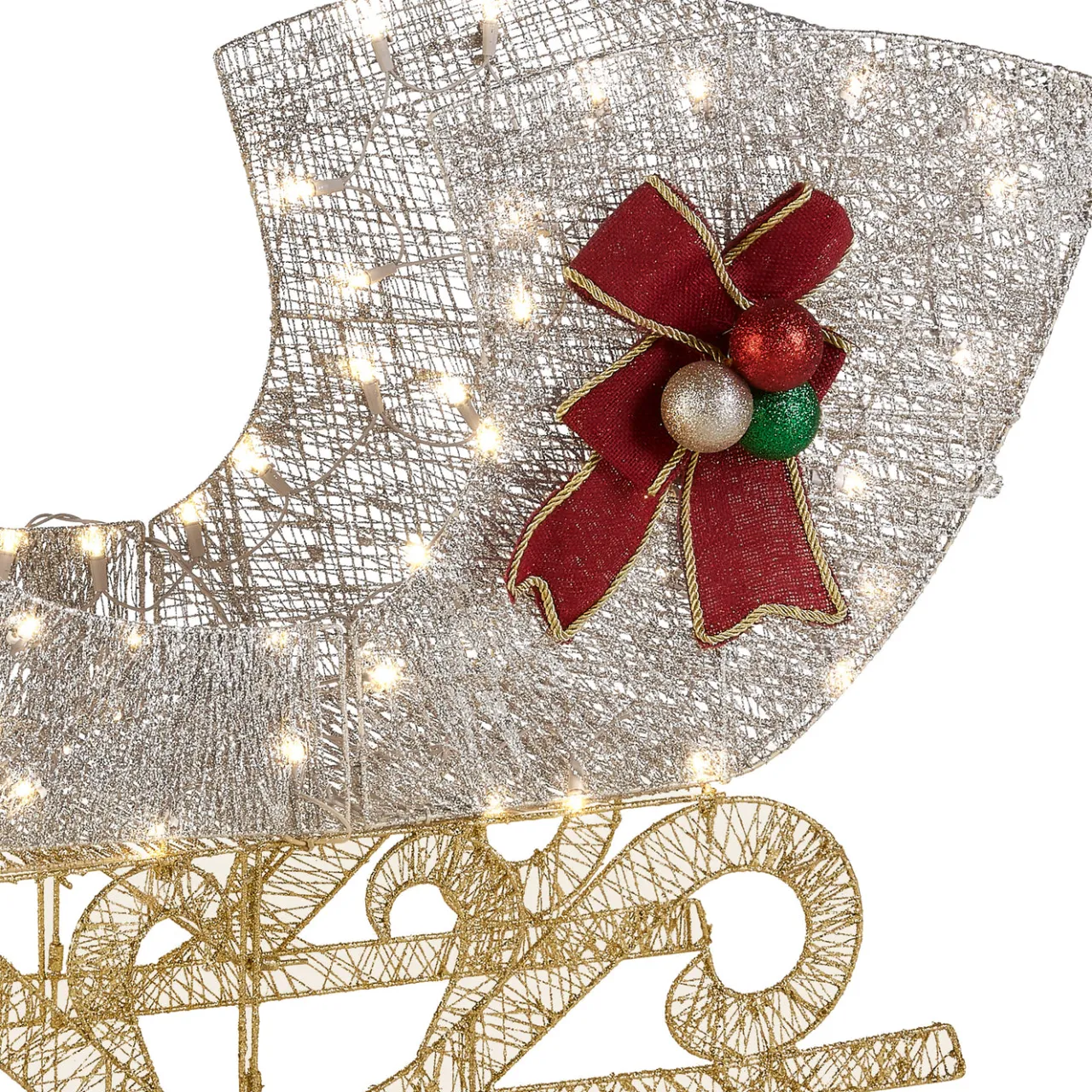 Sale National Tree Company 38 in. Santas Sleigh with LED Lights