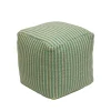 Online National Tree Company 16 in. Sea Mist Hand Woven Pouf Ottoman