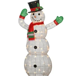 Best National Tree Company 48 in. Snowman Decoration with Clear Lights