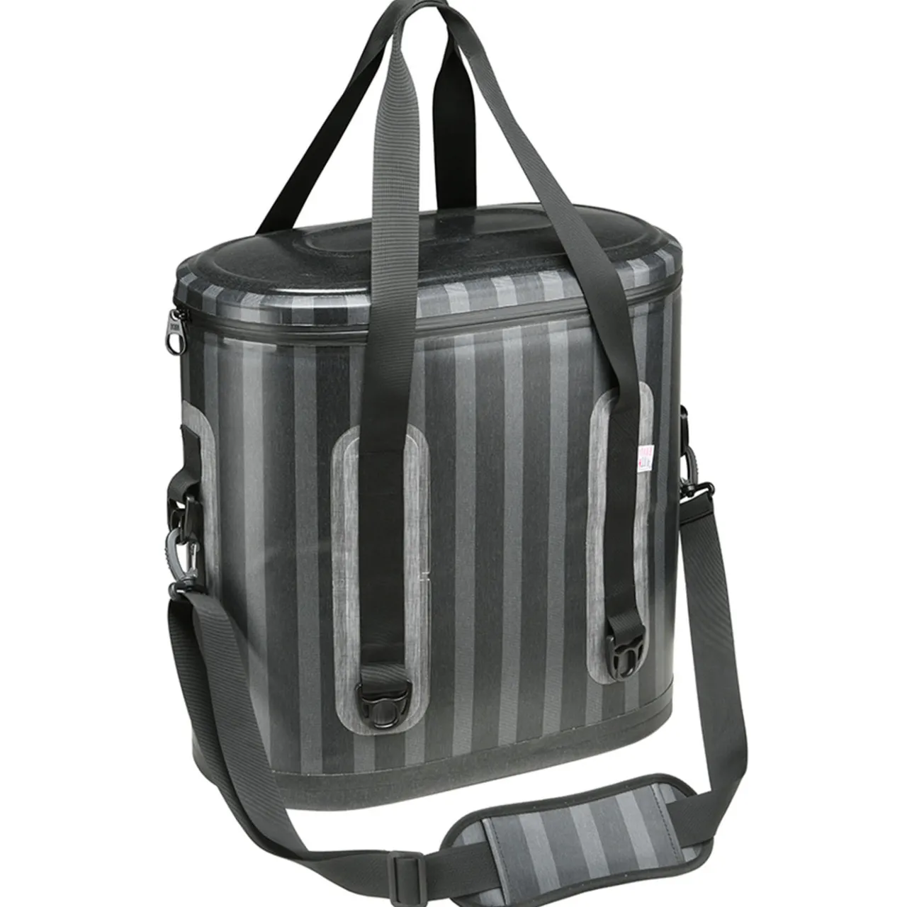 National Tree Company 18 in. Soft Cooler Bag Gray Striped