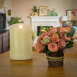 Sale National Tree Company 7 in. Spring Floral Bundle with Pink Floral Blooms, Twig Base