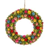 Outlet National Tree Company 18 in. Spring Multicolor Floral Wreath