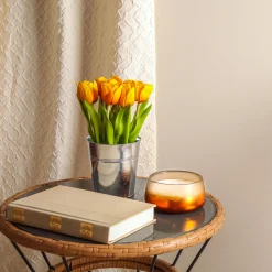 Best National Tree Company 9 in. Spring Orange Tulip Bouquet