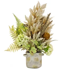 Outlet National Tree Company 33 in. Spring Potted Plant Table Decoration with Hydrangea Blooms, Assorted Palms