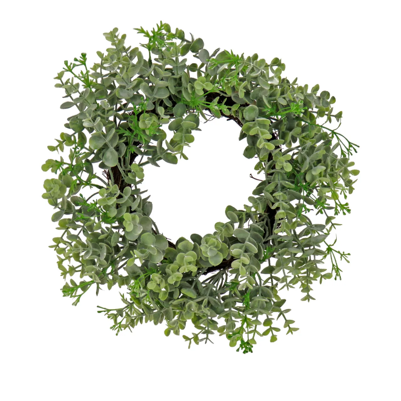 New National Tree Company 14 in. Spring Table Wreath with Eucalyptus Leaf Stems