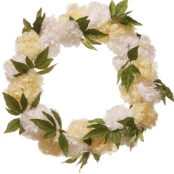 Outlet National Tree Company 24 in. Spring White Peony Wreath