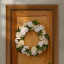 Outlet National Tree Company 24 in. Spring White Peony Wreath