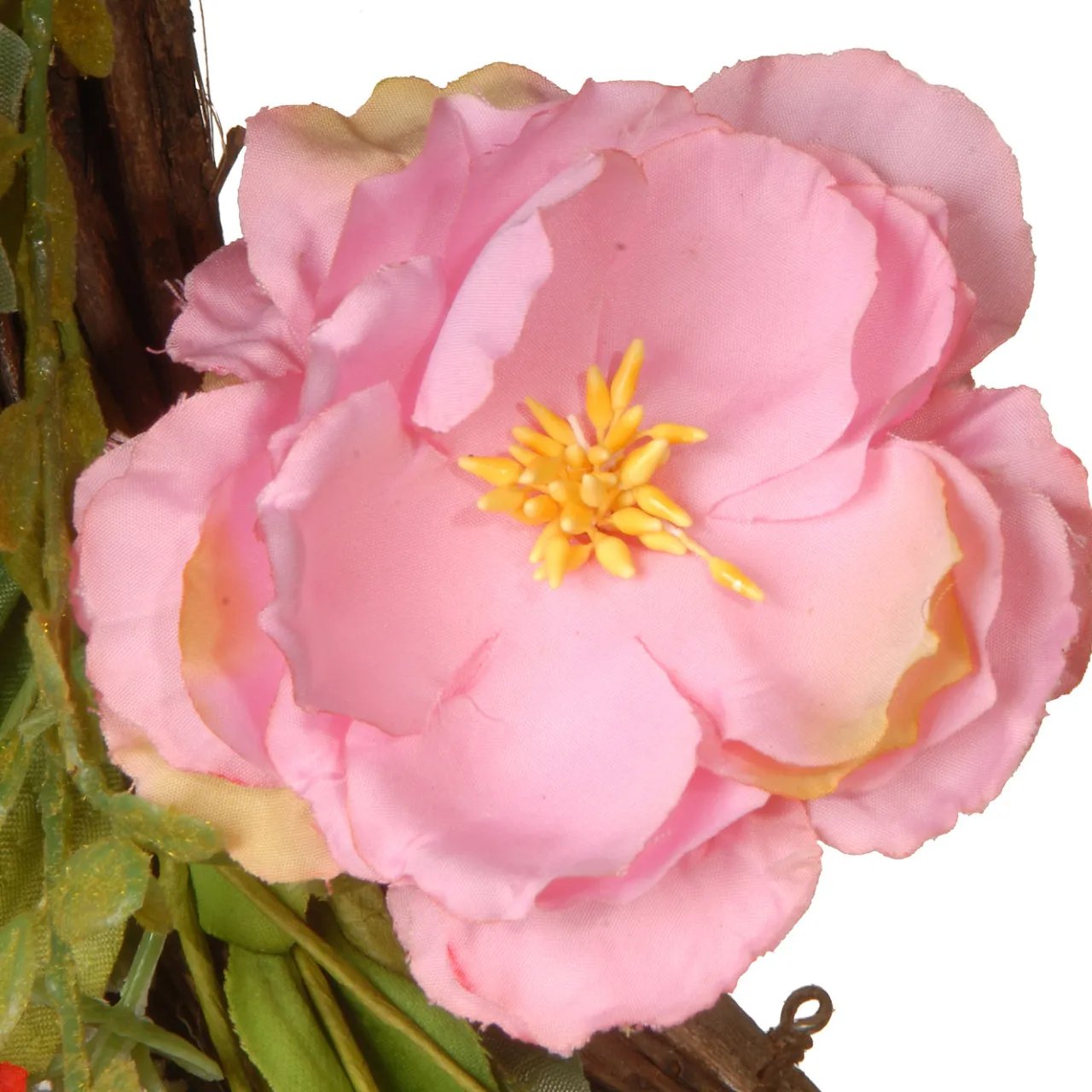 Hot National Tree Company 22 in. Spring Wreath with Assorted Flowers, Fern Fronds, and Leafy Greens