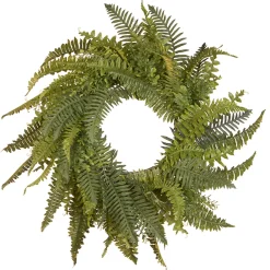 Hot National Tree Company 36 in. Spring Wreath with Fern Leaves and Flowing Green Stems