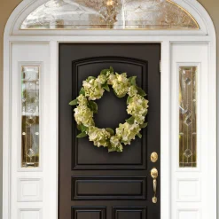 Online National Tree Company 24 in. Spring Wreath with Hydrangea Blooms, Berry Clusters, Leafy Greens