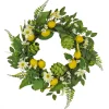Best National Tree Company 22 in. Spring Wreath with Lemons, Artichokes, Daisy Blooms, Leafy Greens