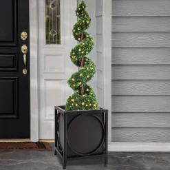 Online National Tree Company 23 in. St. Remy Planter, Black Color