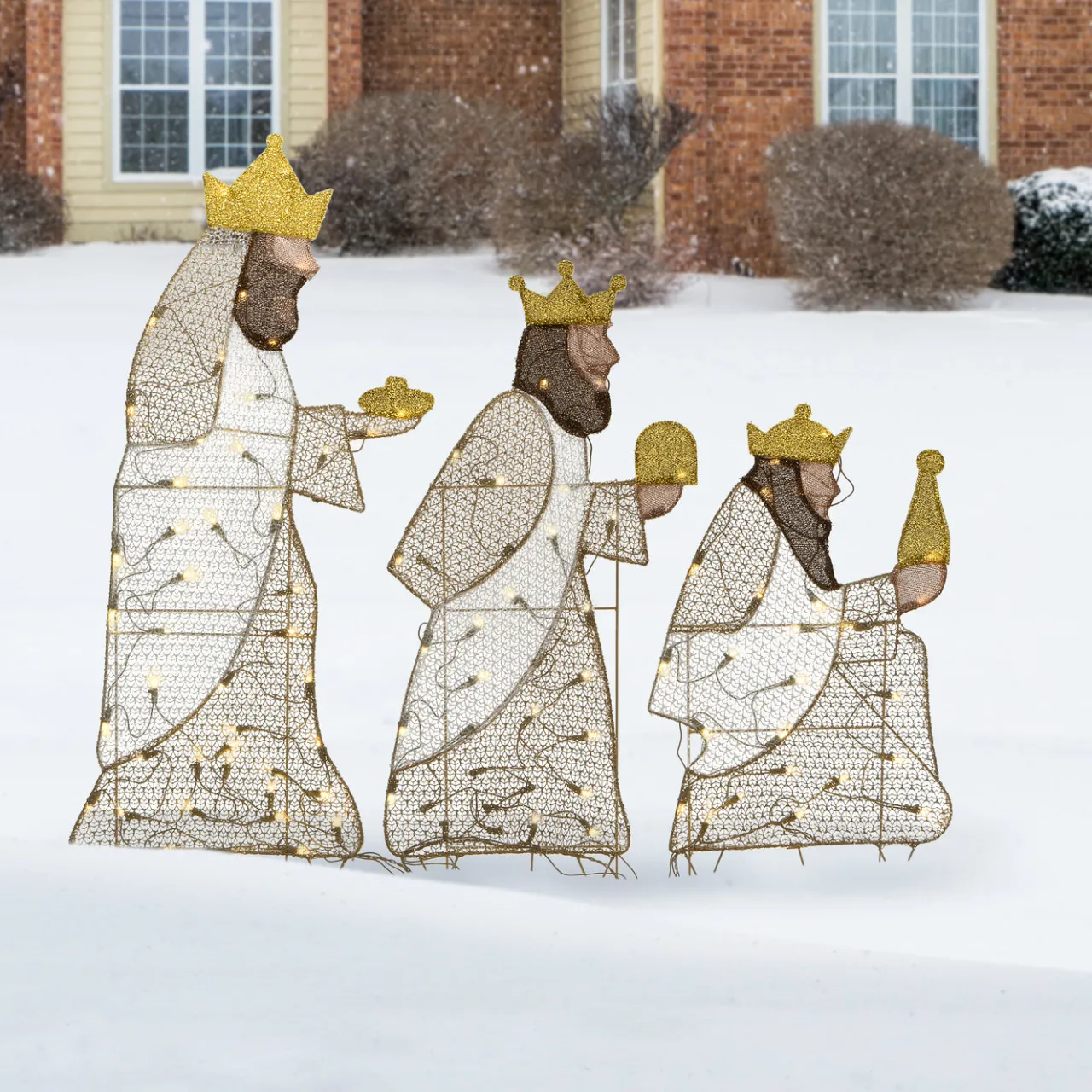 Online National Tree Company 42 in. Three Wisemen with LED Lights