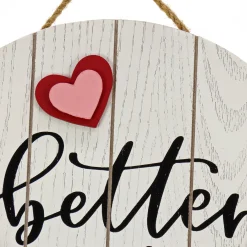Clearance National Tree Company 12 in. Valentine's 'Better Together' Hanging Wall Decoration