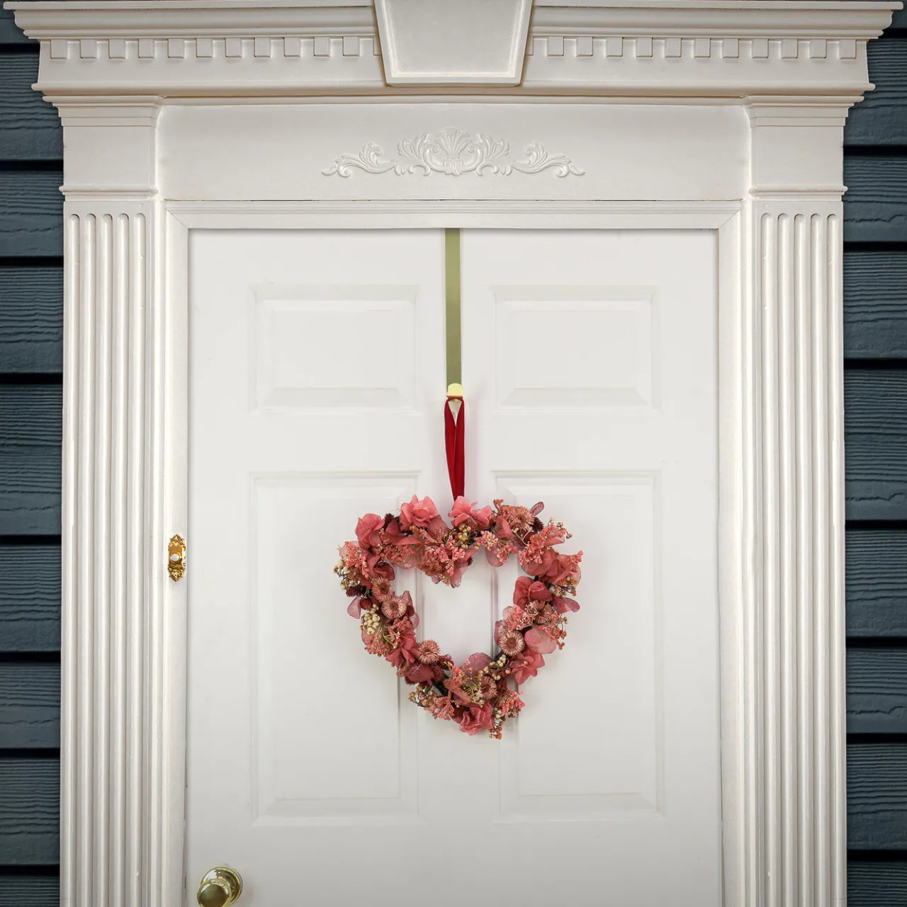 Sale National Tree Company 16 in. Valentine's Flower Blooms Floral Heart Wreath