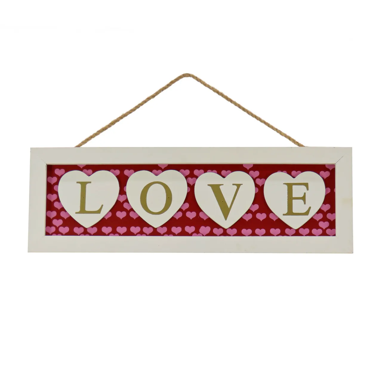 Discount National Tree Company 16 in. Valentine's 'LOVE' Hanging Wall Decoration