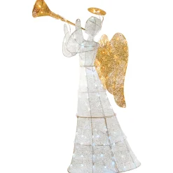 New National Tree Company 60 in. White Angel Decoration with LED Lights