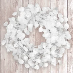 Online National Tree Company 24 in. Winter Frost White Wreath