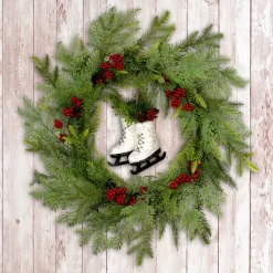 National Tree Company 22 in. Winter Skates Wreath