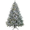 Online National Tree Company 9ft. Pre-Lit Snowy Hudson Hinged Tree with PowerConnect Warm White LED Lights