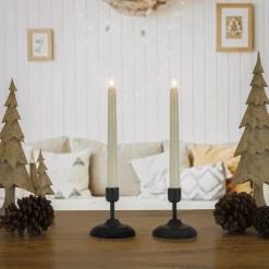 Online National Tree Company HGTV Home Collection Flameless Heritage Candle Pair, Black Base