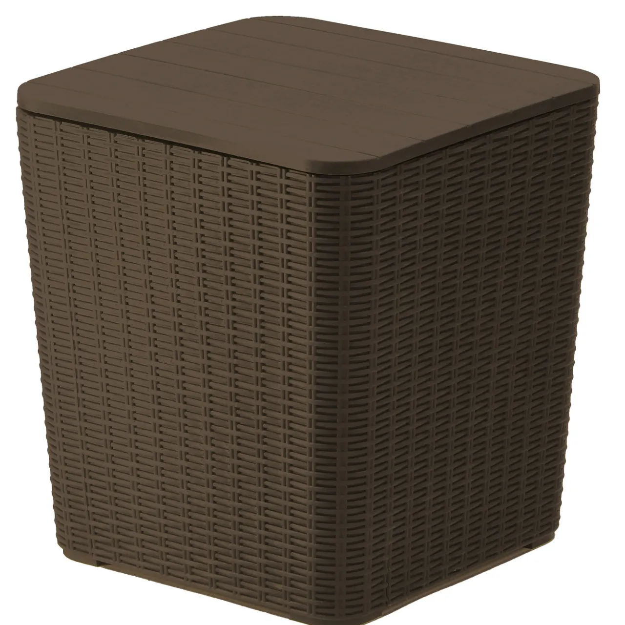 Discount National Tree Company 43L Capacity Arendal Collection Wicker Texture All-Weather Storage Box