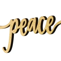 Outlet National Tree Company 6-Piece Christmas Place Setting Message Decor, Curly Script Writing In Gold, 10 in