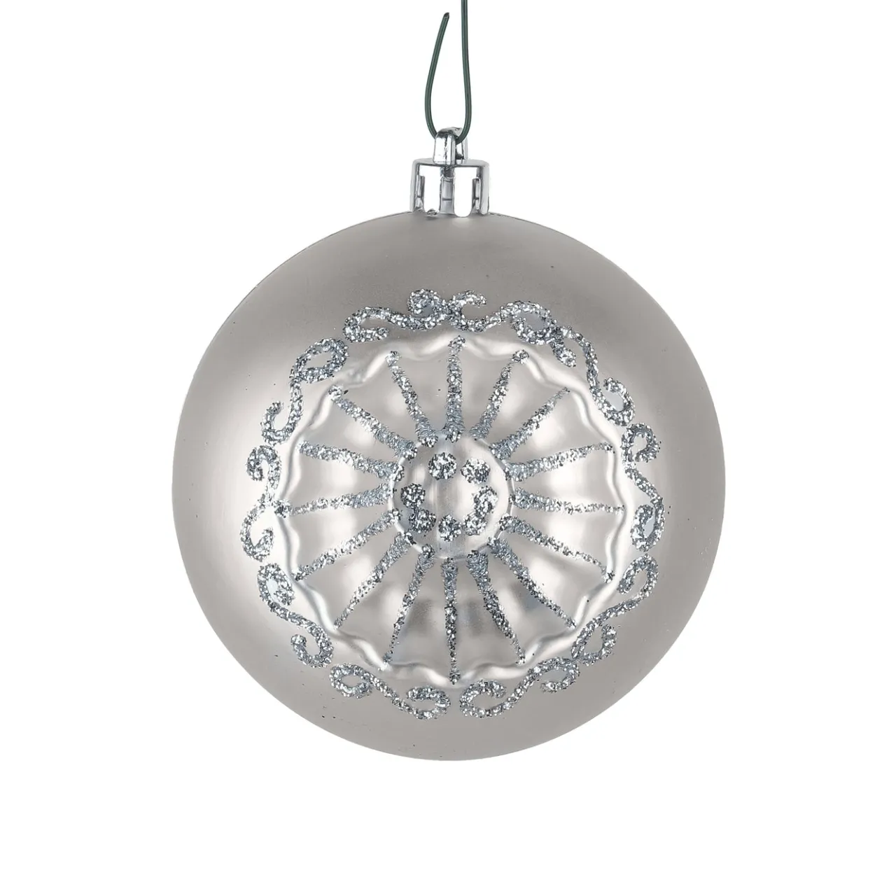 Clearance National Tree Company 6-Piece Shatterproof Glittering Silver Ornaments