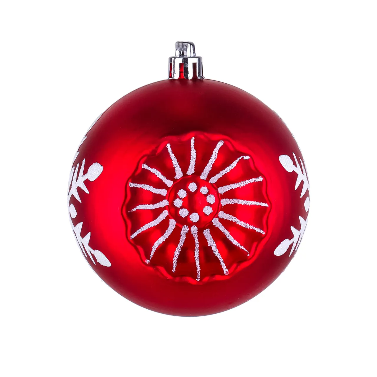 Outlet National Tree Company 6-Piece Shatterproof Snowflake Red Ornaments
