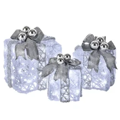 Clearance National Tree Company Pre-Lit Decorated White Gift Box Assortment