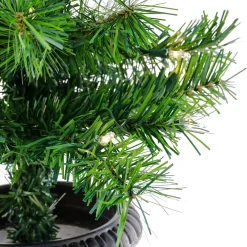 Best National Tree Company Pre-Lit Warm Welcome Assortment Set of 2 Entrance Trees, 1 Wreath