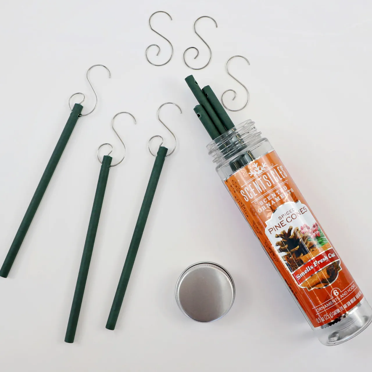 Best National Tree Company Scented Ornaments, 2-Pack- 6ct Bottle, Spiced Pine Cones, Fragrance-Infused Paper Sticks