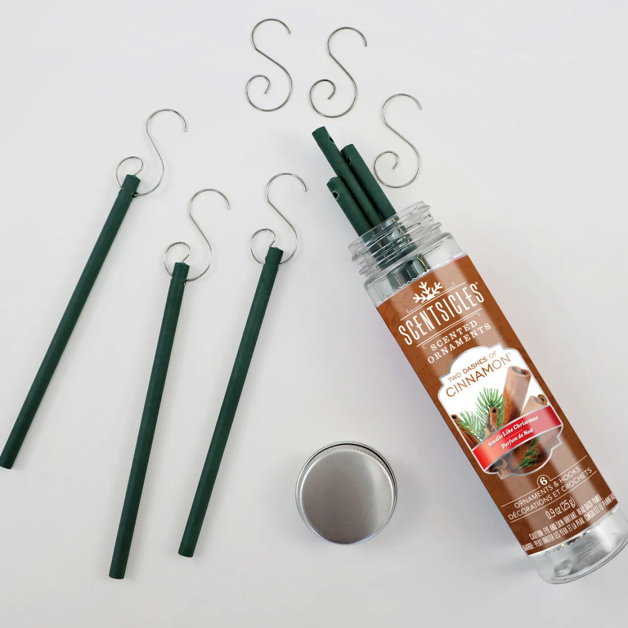 Online National Tree Company Scented Ornaments, 2-Pack- 6ct Bottle, 2 Dashes of Cinnamon, Fragrance-Infused Paper Sticks
