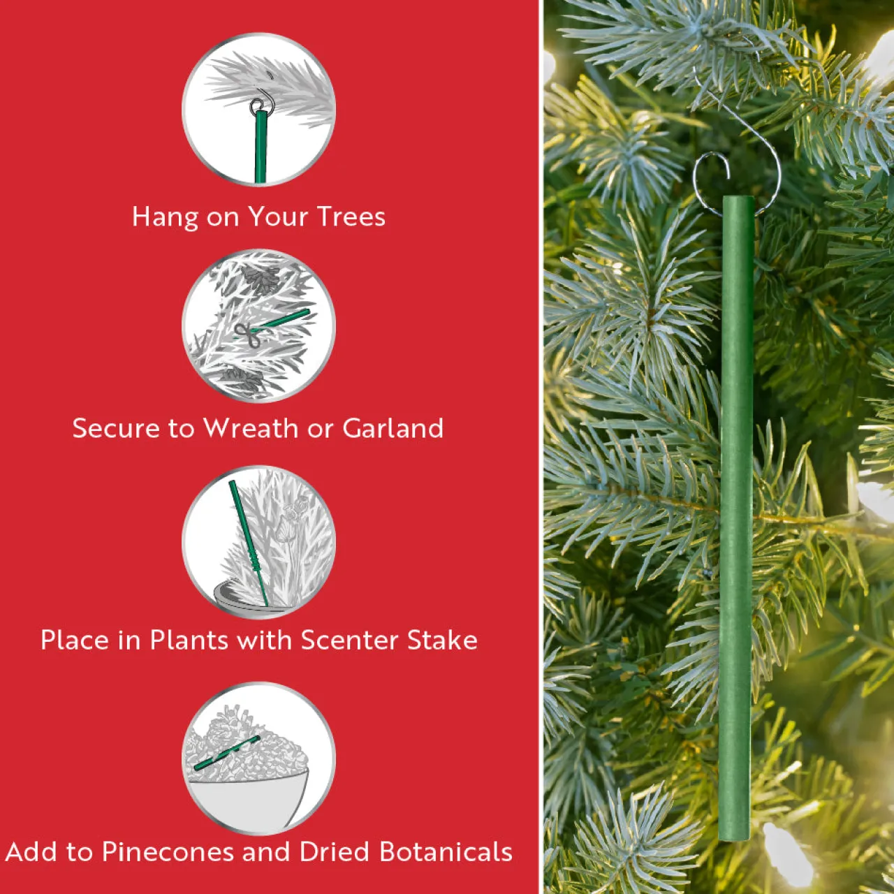 Online National Tree Company Scentsicles, 6pc Stick, Snowberry Pine - 2 Pack