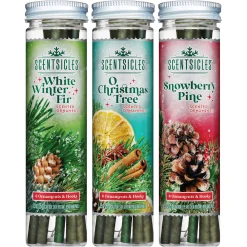 Clearance National Tree Company Scentsicles, 6pc Stick, White Winter Fir, O Christmas Tree, Snowberry Pine- 3 Pack