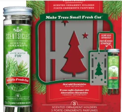 Hot National Tree Company Scentsicles Trio Ornament Set of 3 and White Winter Fir Bottle of 6 Sticks