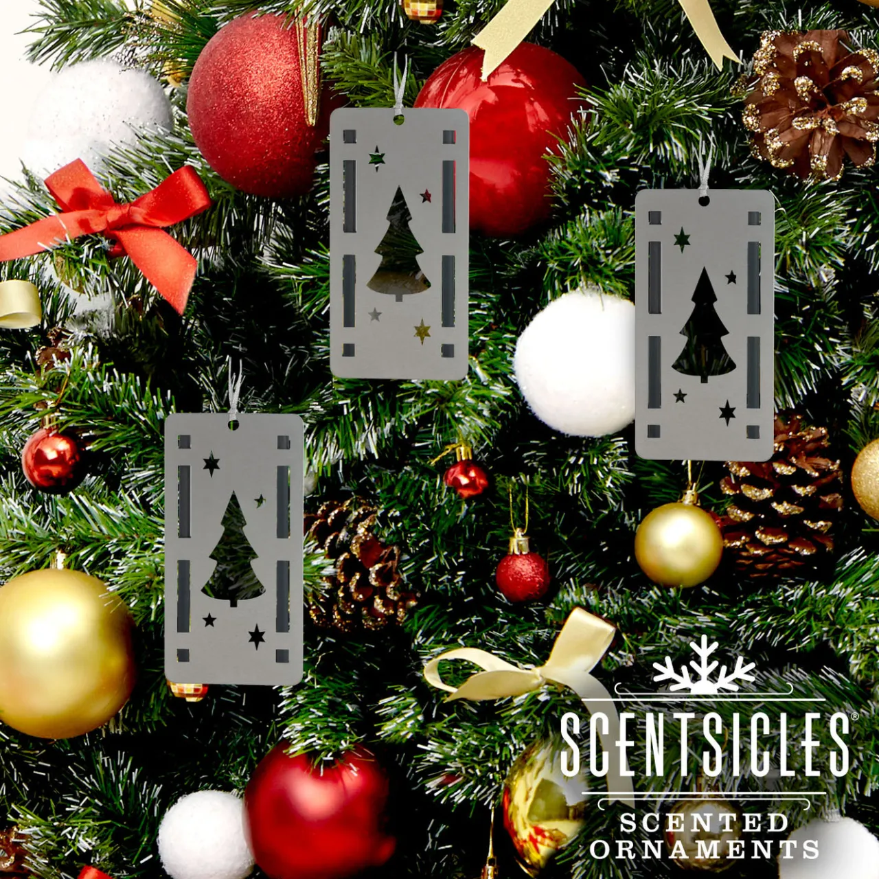 Hot National Tree Company Scentsicles Trio Ornament Set of 3 and White Winter Fir Bottle of 6 Sticks