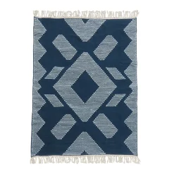 Discount National Tree Company 4x6 ft. Indigo Blue Hand Woven Outdoor Rug